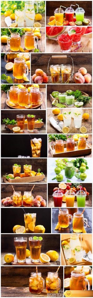 Fresh juices with fruits and vegetables 2 – 22xUHQ JPEG Photo Stock