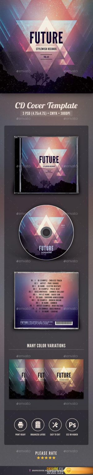 Futuristic CD Cover Artwork 17259811