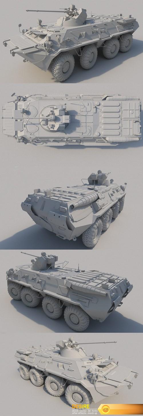 BTR 80 HP 3D Model