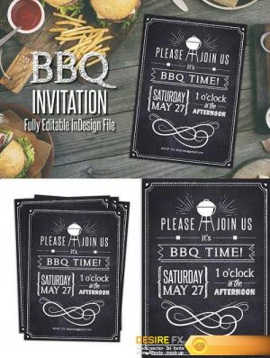 Chalkboard BBQ Party Invite 1513730
