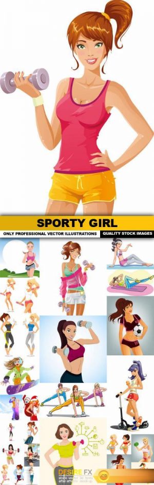 Sporty Girl – 25 Vector