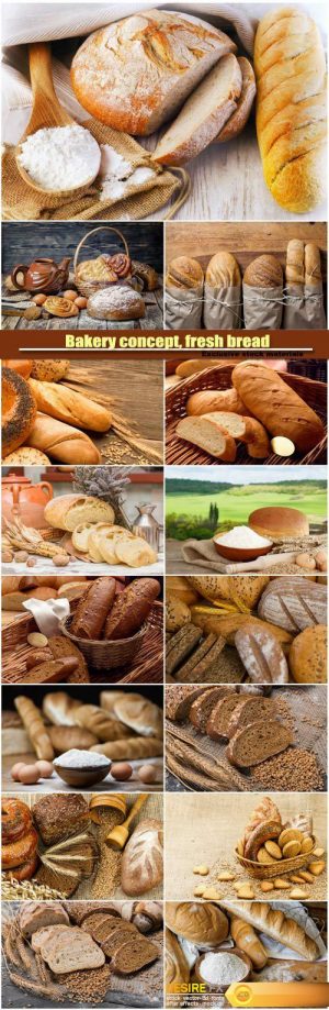 Bakery concept, fresh bread, sliced rye bread