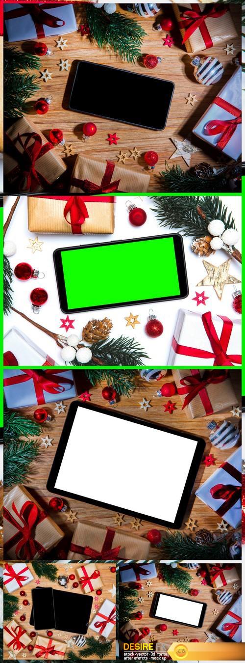 Christmas background gift and decoration 5X JPEG