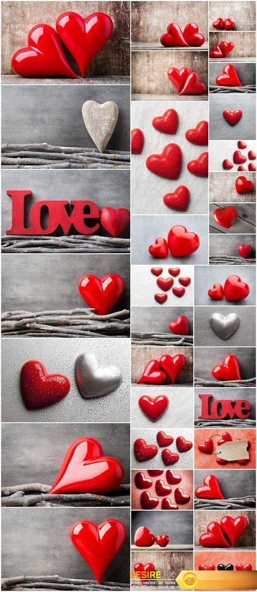 Valentines Day background with hearts 35X JPEG