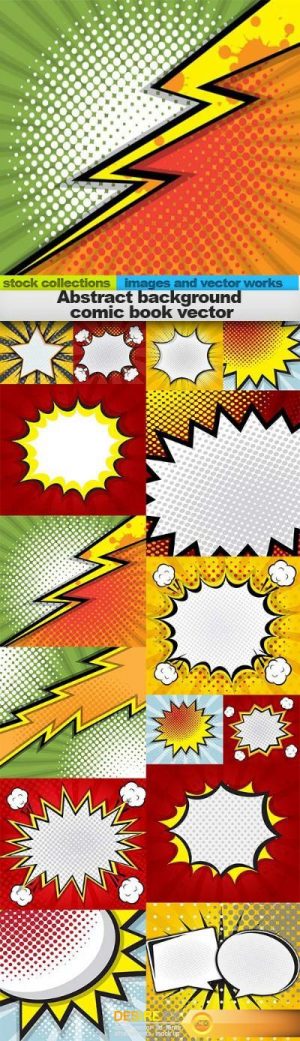 Abstract background comic book vector, 15 x EPS