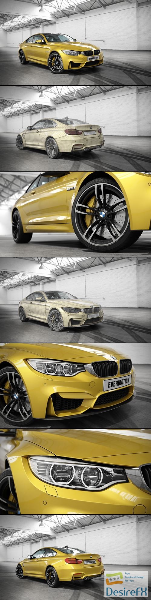 BMW M4 EVERMOTION HD Models Cars Vol.6 3D Model