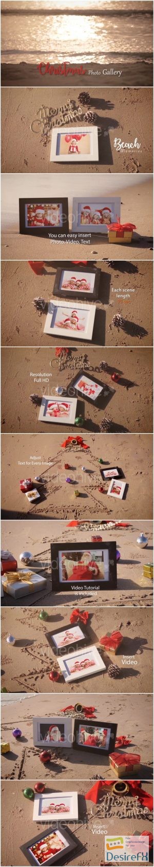 Videohive 20891537  Christmas Photo Frame On Thee Beach 