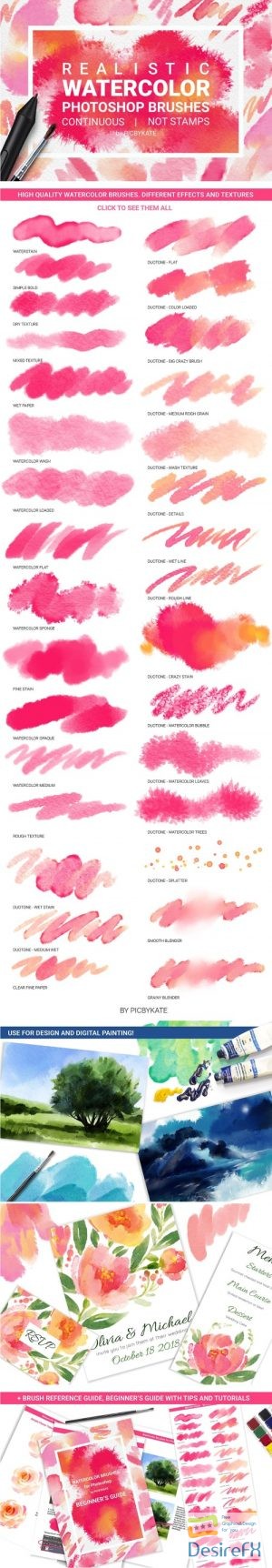 CM - Watercolor Photoshop Brushes - 1409118