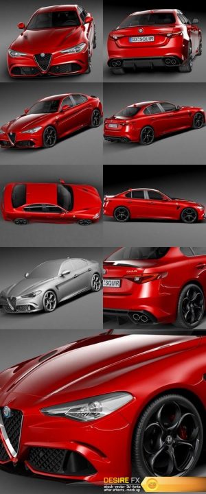 Alfa Romeo Giulia Quadrifoglio 2016  3D Model