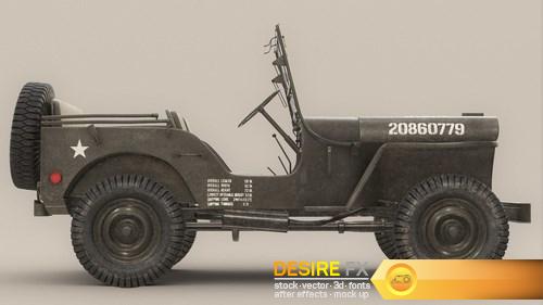 3D Model US Army Willys Jeep – B