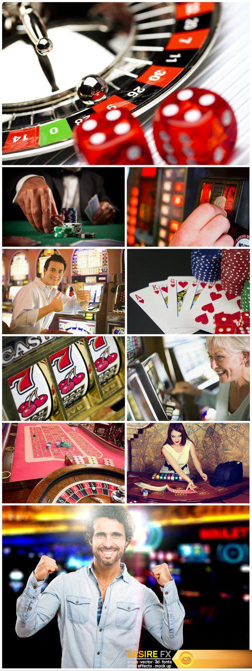 People play in the casino, gambling, playing cards