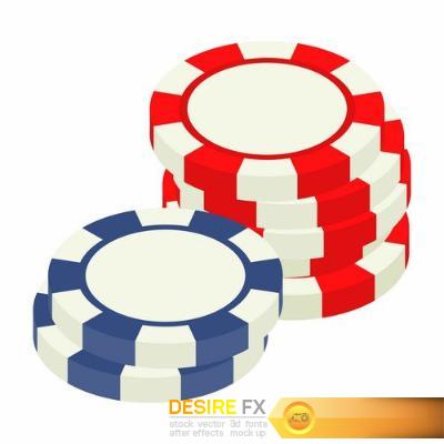 Casino chips vector illustration, 18 x EPS