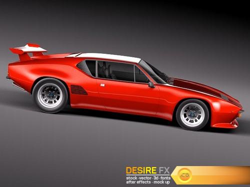 De Tomaso Pantera GTS 1971–1991 3D Model