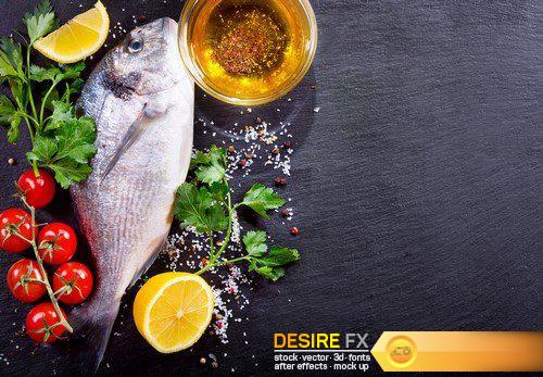 Raw seafood Healthy diet eating 15X JPEG