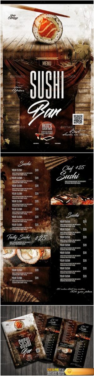 Graphicriver 19739766 sushi bar menu