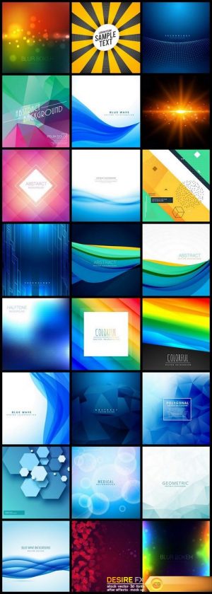Abstract Background Collection #201 – 25 Vector