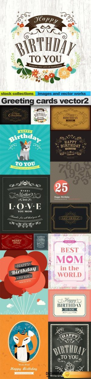 Greeting cards vector 2, 15 x EPS