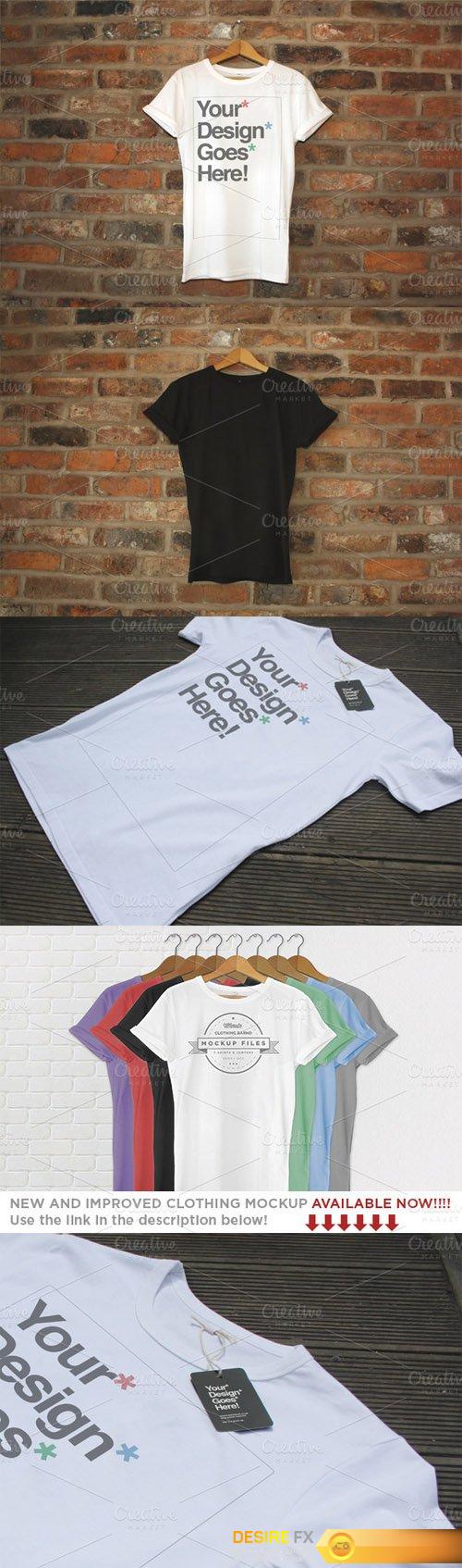 CreativeMarket – Clothing Brand T-Shirt Mockups 8746