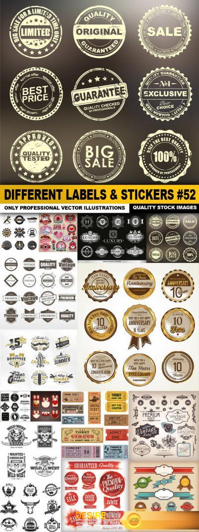 Different Labels & Stickers #52 – 15 Vector