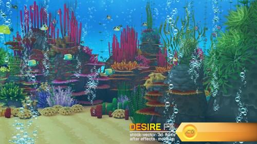 Coral Forest – Seaweed Valley VR  AR  low-poly 3D Model