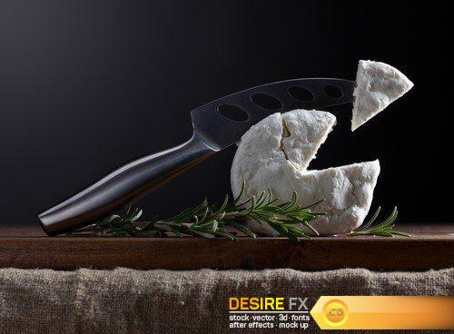 Fresh homemade goat cheese with rosemary 8X JPEG