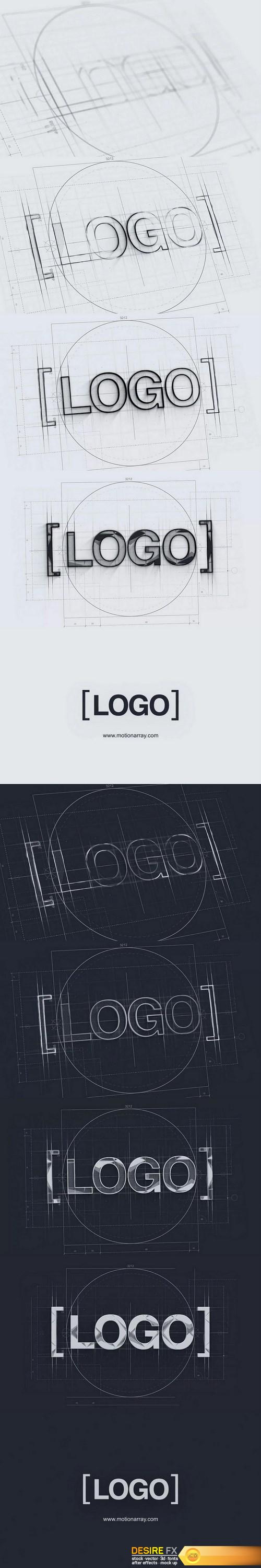Technical Sketch Logo Effects Templates