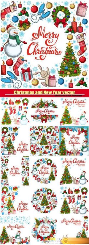 Christmas vector illustration for decoration, Christmas icons