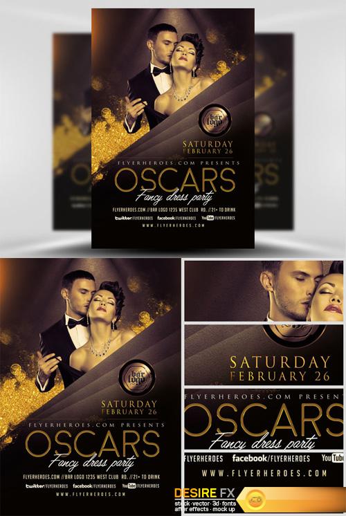 Flyer Template – Oscars Fancy Dress Party V2