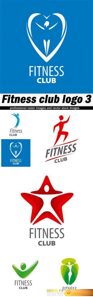 Fitness club logo 3 – 6 EPS