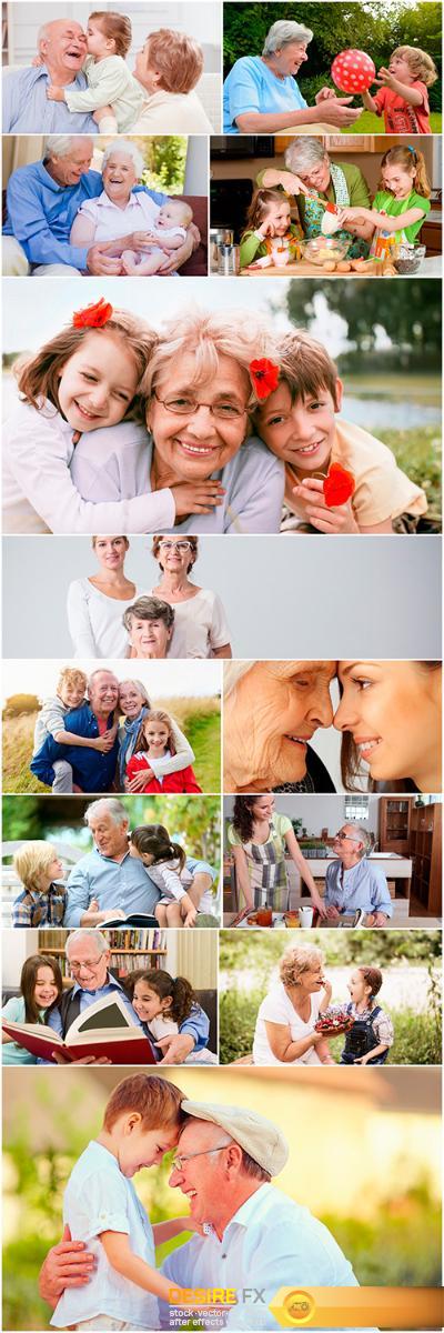 Senior people with grandkids – 13UHQ JPEG