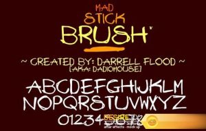 Mad Stick Brush font