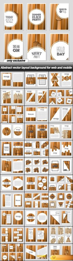 Abstract vector layout background for web and mobile – 34 EPS