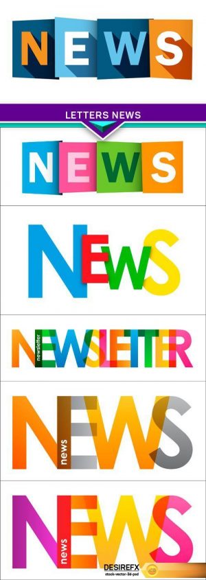 Letters NEWS 6X EPS