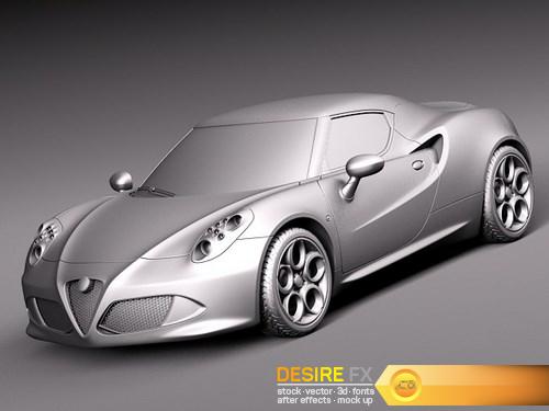 Alfa Romeo 4c 2014 3D Model