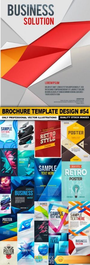 Brochure Template Design #54 – 26 Vector