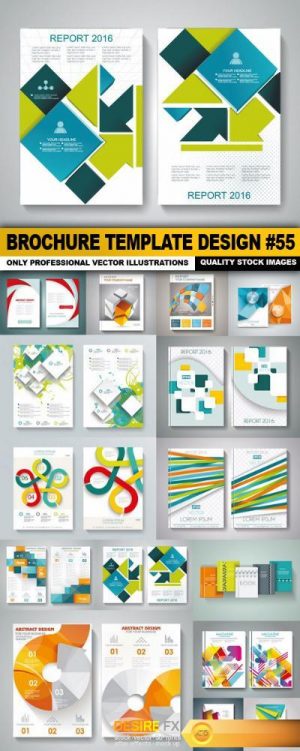 Brochure Template Design #55 – 15 Vector