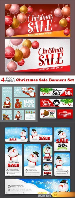 Vectors – Christmas Sale Banners Set