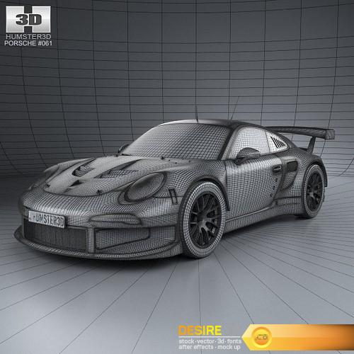 Porsche 911 Carrera (991) RSR 2013 3D Model
