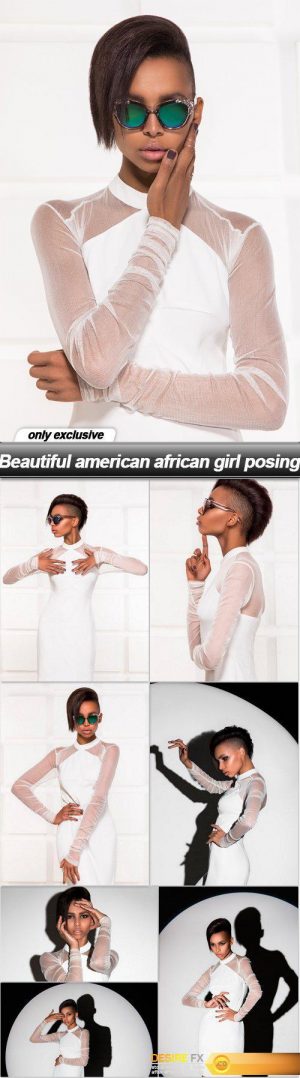 Beautiful american african girl posing – 8 UHQ JPEG
