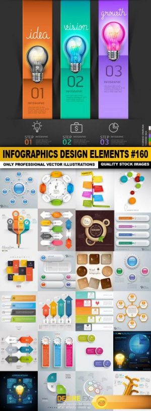 Infographics Design Elements #160 – 25 Vector