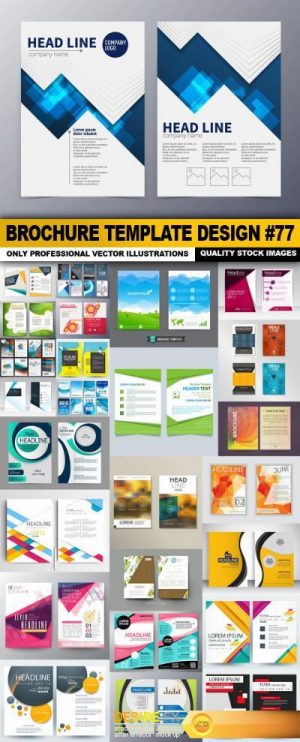 Brochure Template Design #77 – 26 Vector