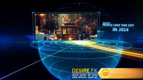 DesireFX Videohive Earth line And Postcard Opener 10181501