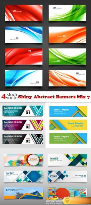 Vectors – Shiny Abstract Banners Mix 7