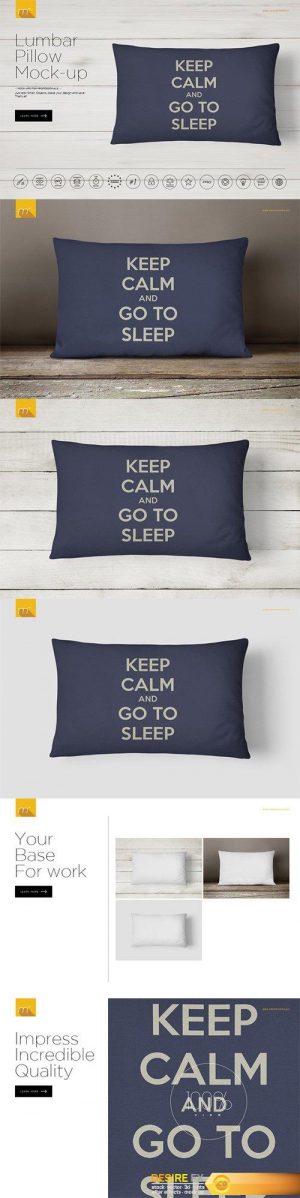 Lumbar Pillow Mock-up – Creativemarket 482234