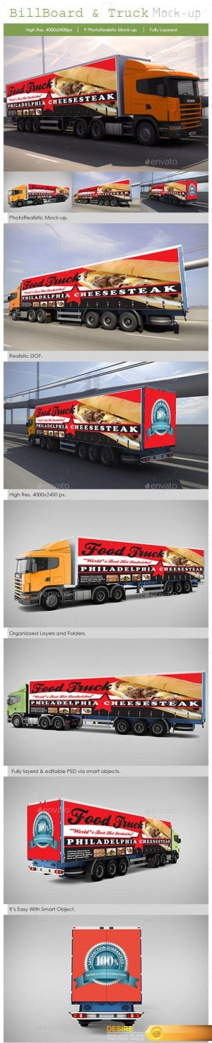 Billboard and Truck Mock-Up – Graphicriver 5310583