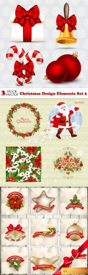 Vectors – Christmas Design Elements Set 2