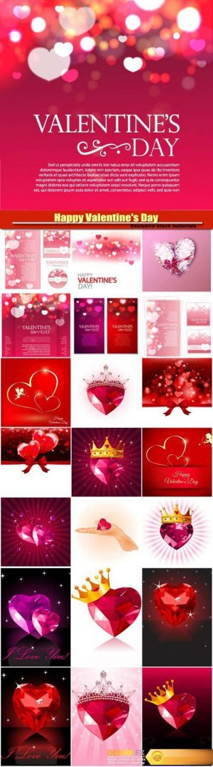 Happy Valentine’s Day vector, hearts, romance, love #10