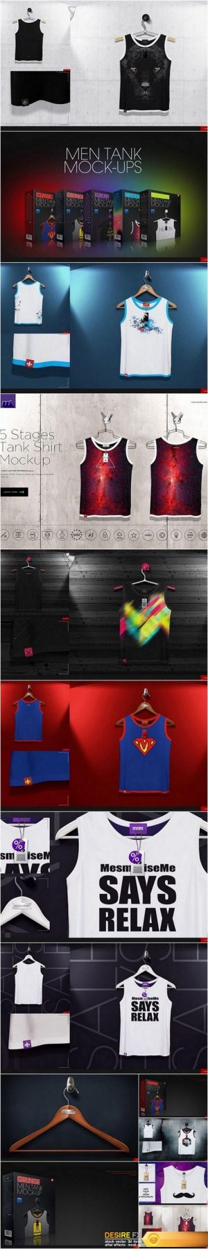 Tank Shirt On 5 Stages Mock-up – 753234