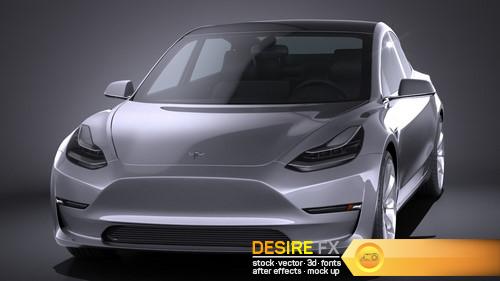 Tesla Model 3 2018 3D Model