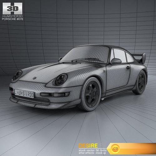 Porsche 911 Carrera Clubsport 1995 3D Model